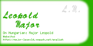 leopold major business card